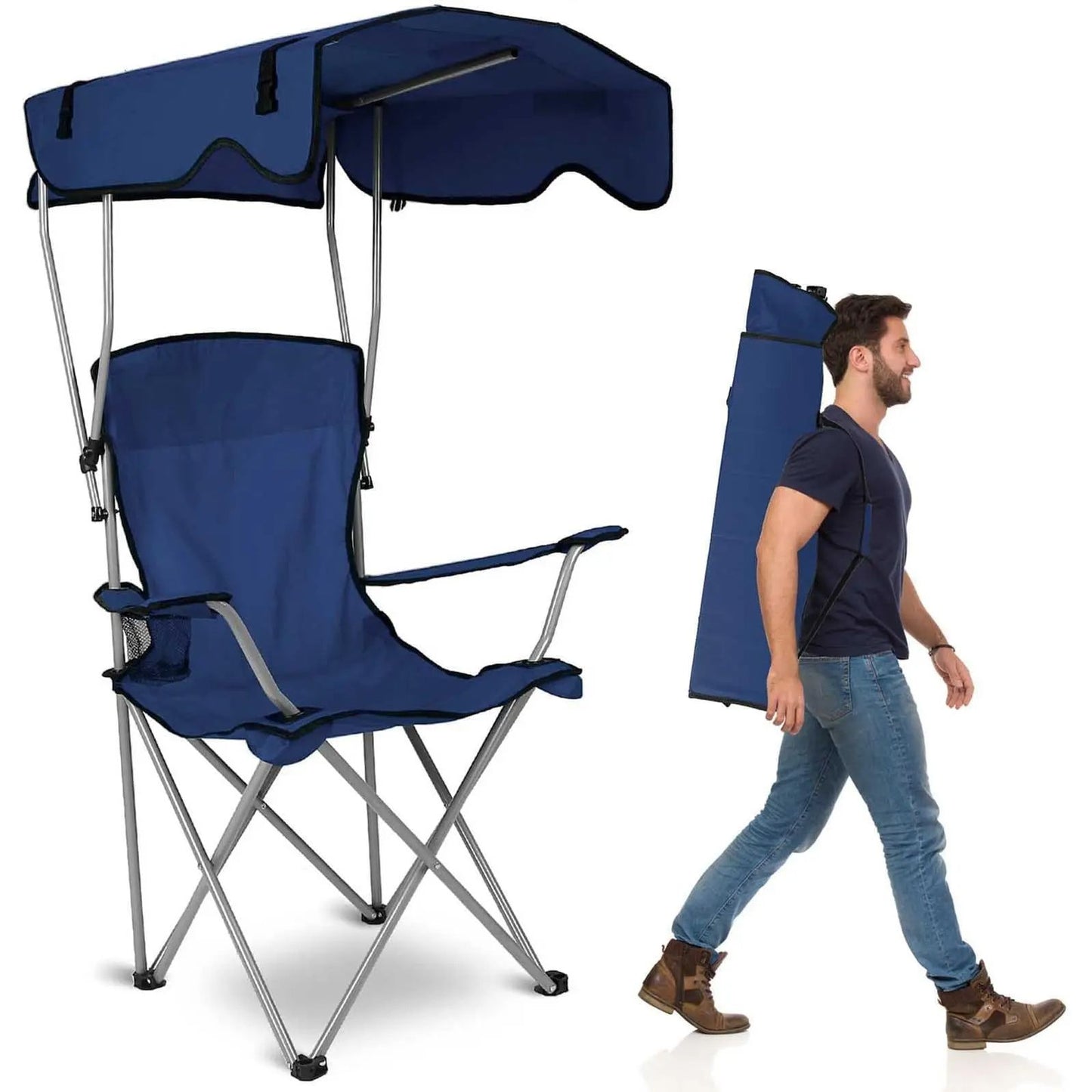 Camping Chair with Canopy ideal for grassroots football parents