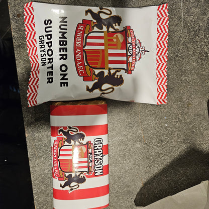 MADE TO ORDER - Personalised custom pouch for football team/club or other birthday surprise gift and favors