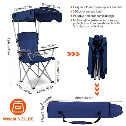 Camping Chair with Canopy ideal for grassroots football parents
