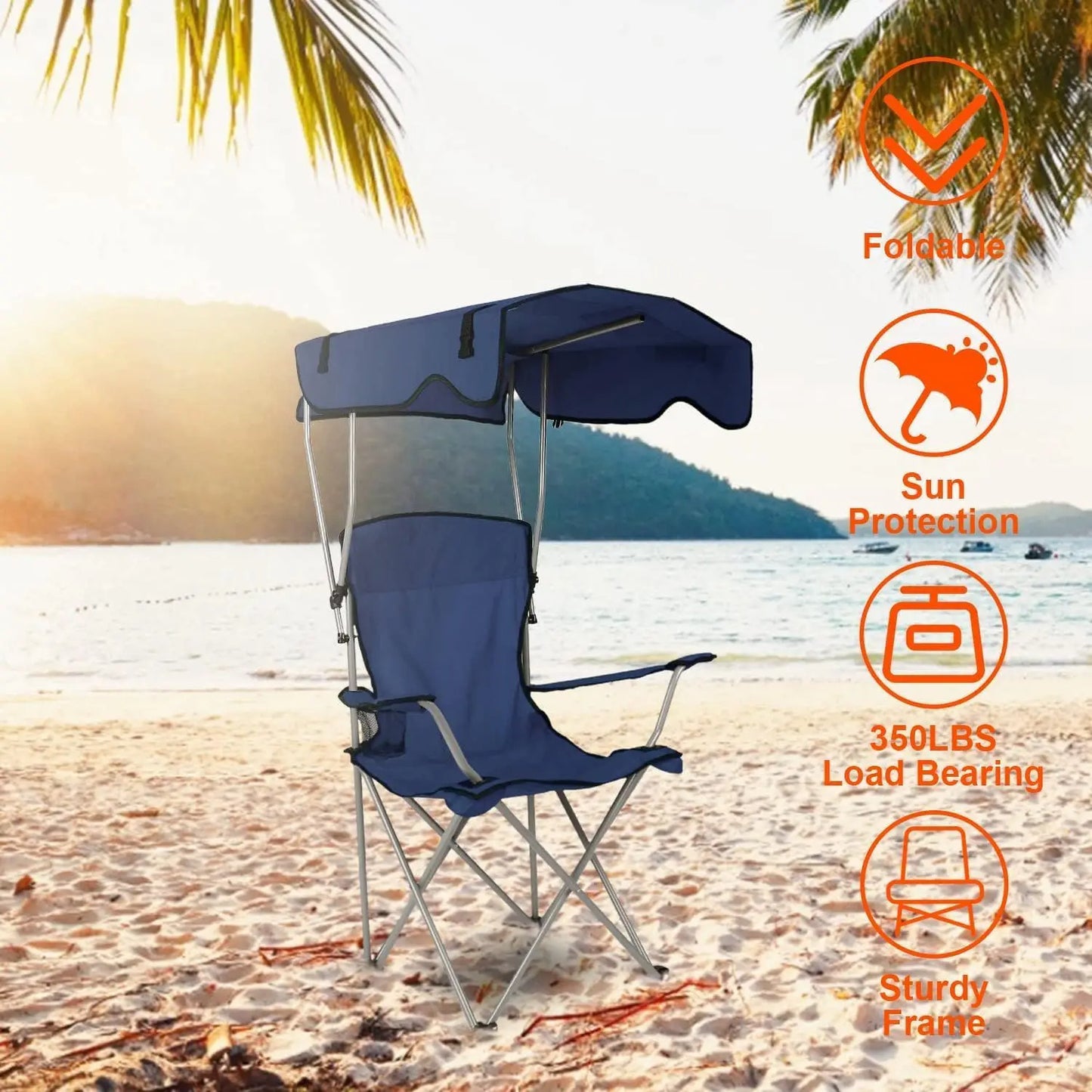 Camping Chair with Canopy ideal for grassroots football parents