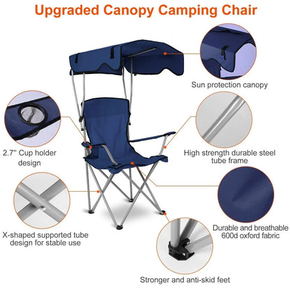 Camping Chair with Canopy ideal for grassroots football parents