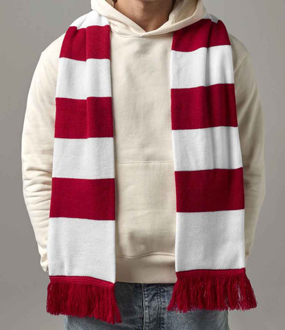 TIL THE END embroidered red and white celebration scarf for Wembley